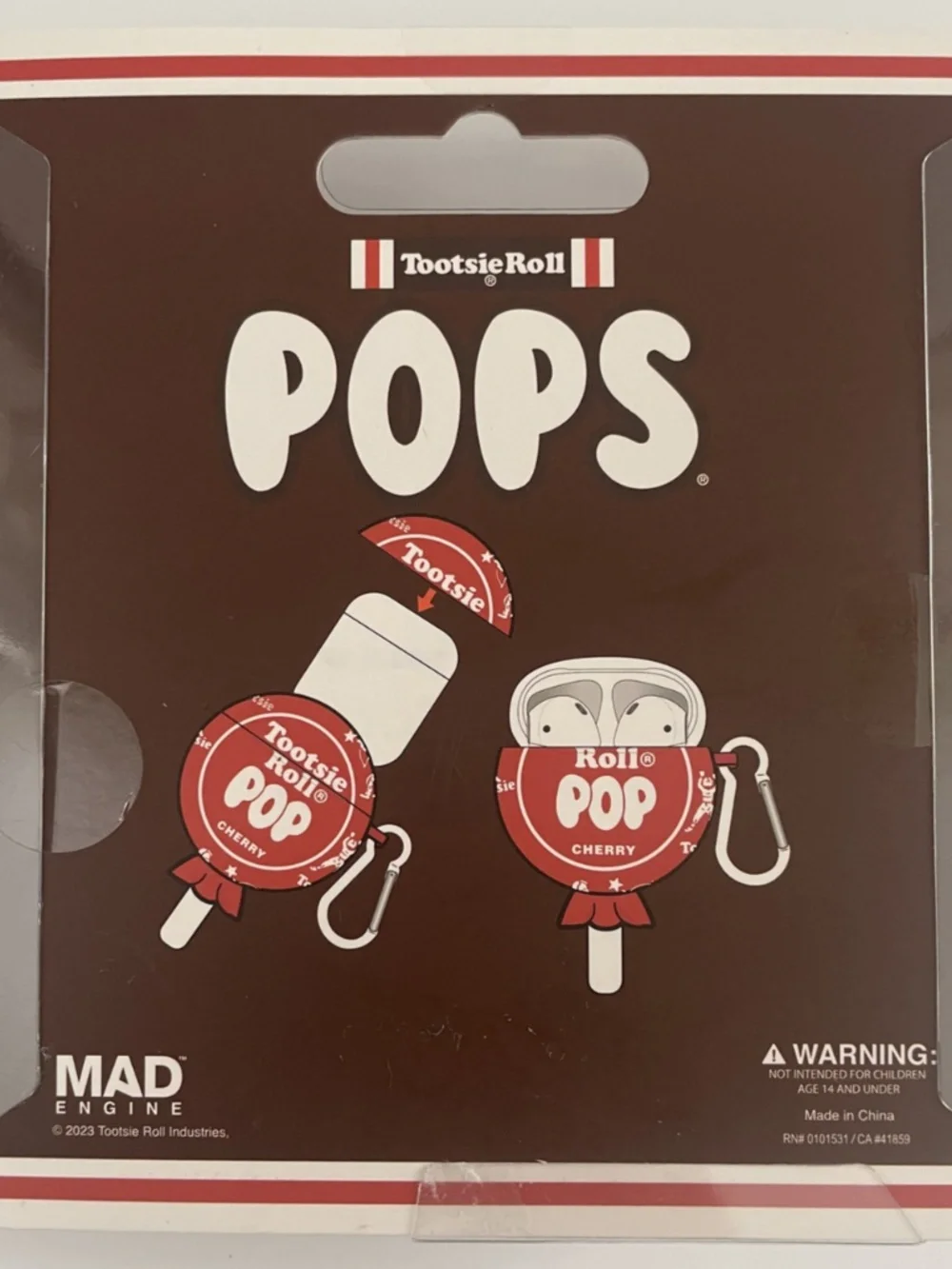 NEW Tootsie Roll Pop Cherry Silicone AirPods Case Holder Red Sealed